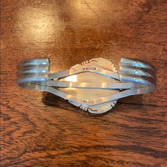 J Nelson Turquoise & Silver Cuff Bracelet - Picture 7 of 9